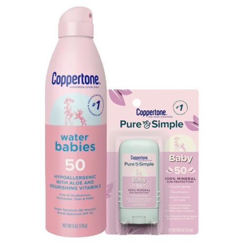Coppertone Baby Sunscreen Set SPF 50, Variety Pack, 2 Items