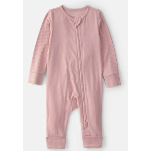 Baby Girl 2-Way Zip PurelySoft Sleep & Play Pajama - Pink | Carter's