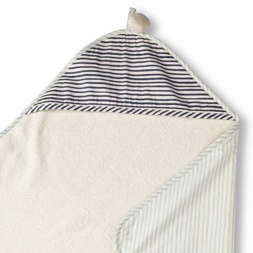 Striped Hooded Towel - Stripes Away Sea – Pehr