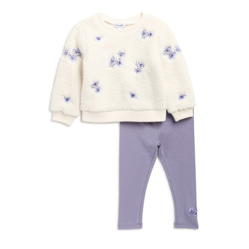 Floral Fleece Sweatshirt & Leggings Set, 3-6M