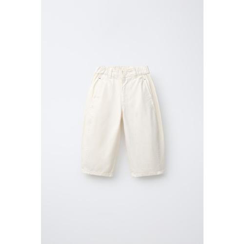 BALLOON TWILL PANTS - Ecru | ZARA United States