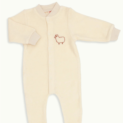 Baby One-Piece Terry Pajama - Natural – Baby in Merino