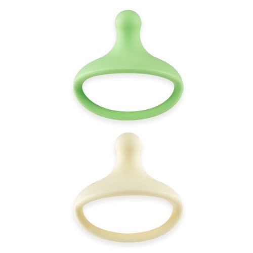 Kids Heroes One-Piece Silicone Pacifiers for Babies 3-36 Months, BPA-Free, 2 Pack (Mint Green and Vanilla)