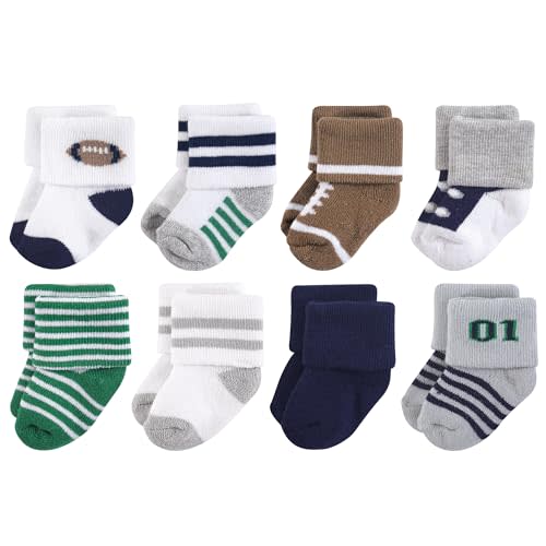 Little Treasure Basics Unisex Baby Cozy Terry Socks 8-Pack
