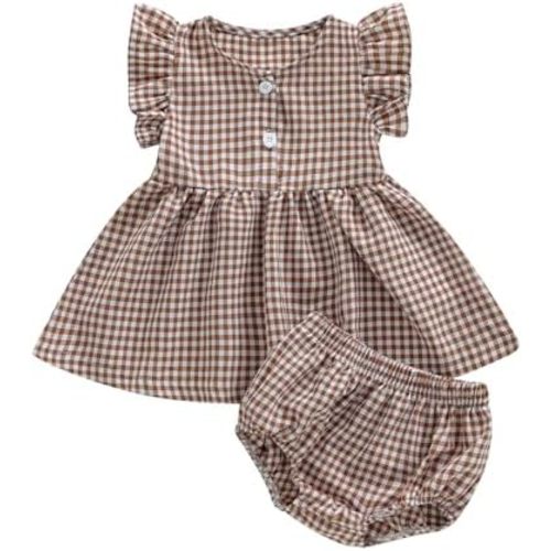 MERSARIPHY Toddler Baby Girl Dress Cotton Linen Baby Dress Sleeveless Sundress Girls Summer Clothes