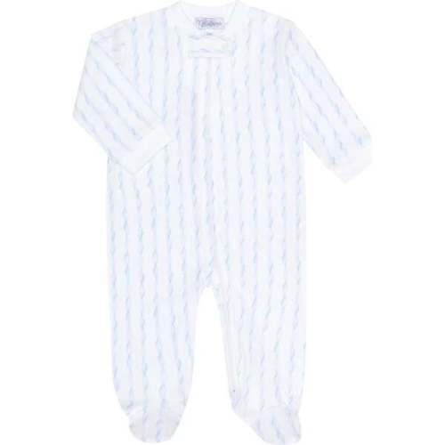 Blue Twirls Zipper Footie - Nellapima | Maisonette