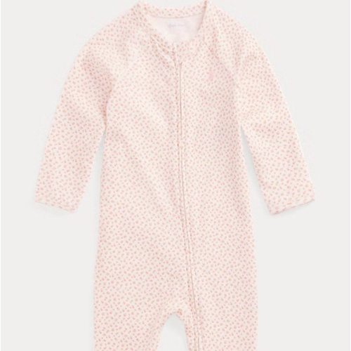 Floral Cotton Interlock Footed Coverall
