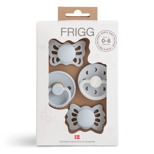 FRIGG BABY'S FIRST PACIFIER SET | POWDER BLUE (MOONLIGHT SAILING)