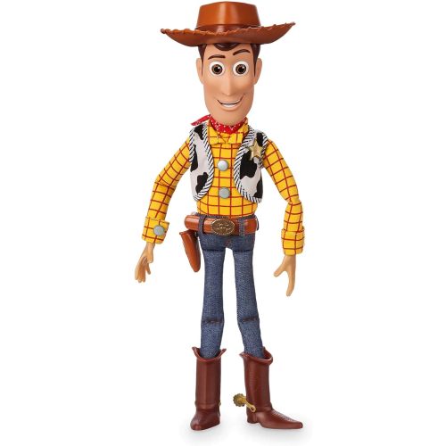 Disney Store Official Sheriff Woody Talking Action Figure from Toy Story, Features Sounds and Phrases from The Movies, Interacts with Other Figures and Toys