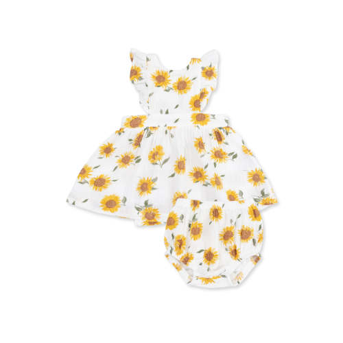 Pinafore & Bloomer, Baby Sunflower