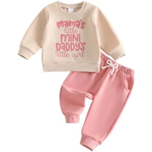 Tsultryofs Baby Girl Fall Clothes Infant Toddler Letter Print Outfit