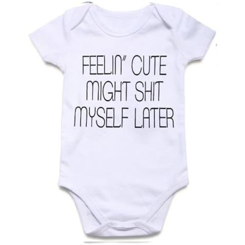 Baby Boys Girls Clothes Newborn Infant Romper Bodysuits Funny Outfit 0-12 Months