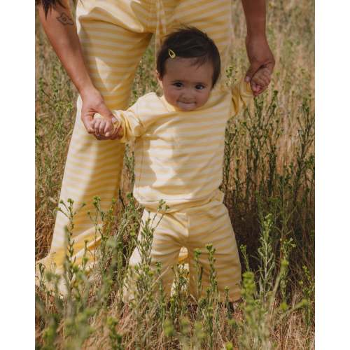 Baby Drills Stripe Set - Sunny + Butter Stripe