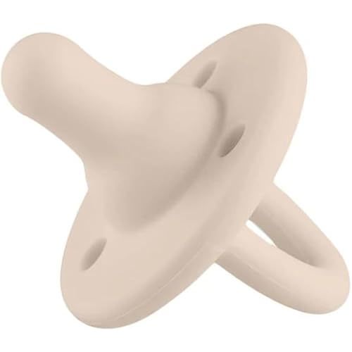 Lee Lee and Me Paci - Sand Color - 100% Medical Grade Silicone Pacifier Breast-Like Nipple Design for Better Latch - Size 0-18 Months