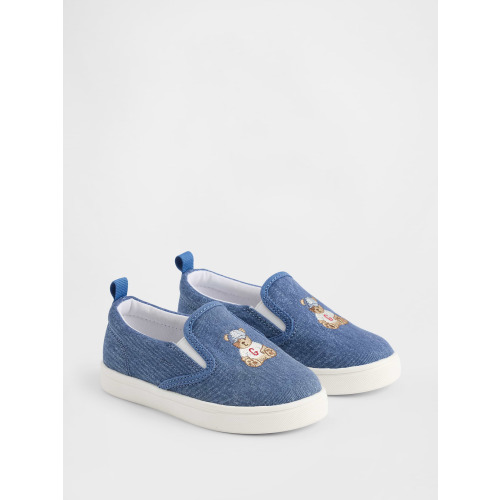 Toddler Denim Brannan Bear Slip-On Sneakers