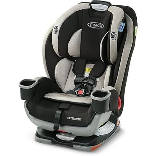 Graco Extend2Fit 3-in-1 Car Seat, Grey Booster Car Seat Convertible