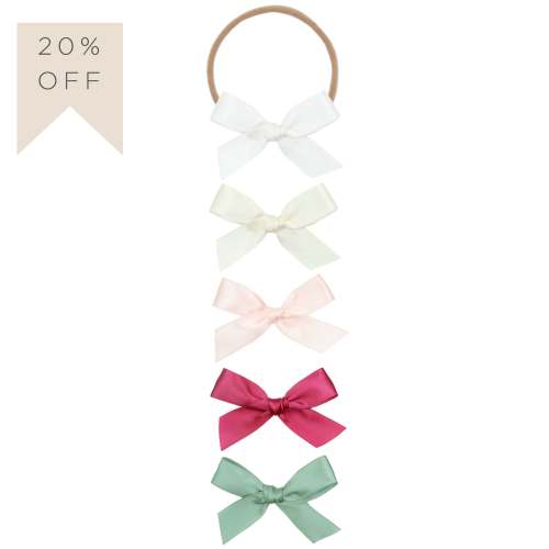 Satin Bow 5 Pack - Headband