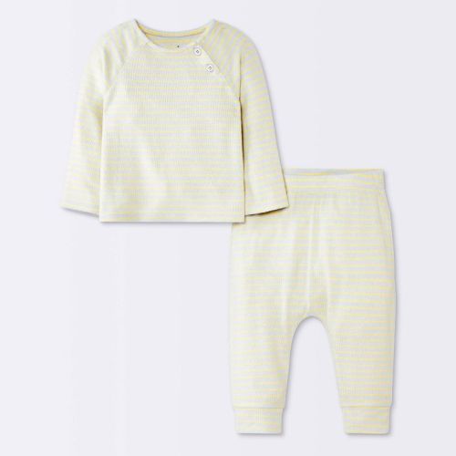 Baby Boys' 2pc Striped Sweater and Jogger Pants Set - 0-3M