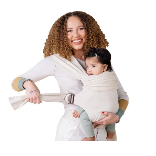 Lalabu The Simple Wrap Baby Wraps Carrier - Stylish Baby Sling Carrier for Newborns & Toddlers 13-28 lbs. Safety Tested, Easy-to-Use, Ergonomic, & Comfortable - Oat