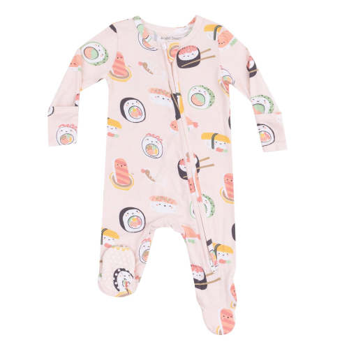 Sushi Pink 2 Way Zipper Footie