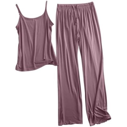 Womens Pajamas Sets with Pants Comfy Sleepwear Sleeveless Spaghetti Strap Cami Tops Nightwear 2 Piece Pjs Loungewear