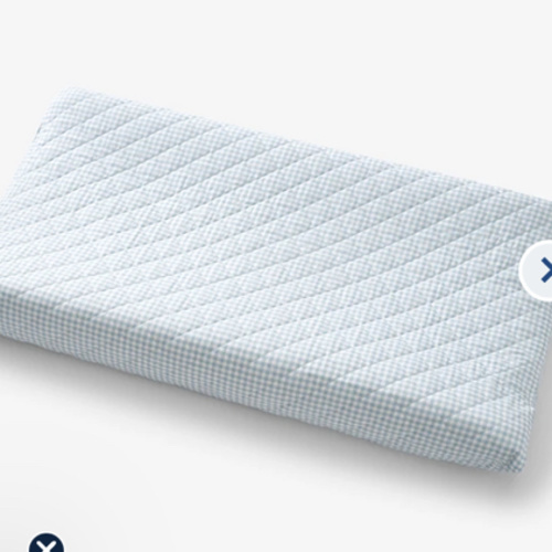 Ditsy Gingham Quilted Changing Pad Cover | The Company Store