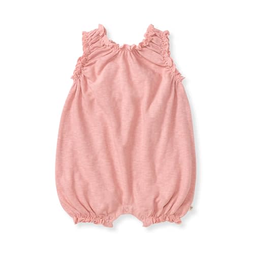 Burt's Bees Baby Baby Girls Romper - 100% Organic Cotton, One-Piece Shortall Girl Outfit for Sizes Newborn to 24 Months