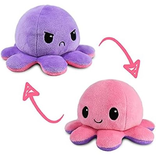 TeeTurtle Reversible Octopus Pink & Purple 4 Inch Flip Plushie