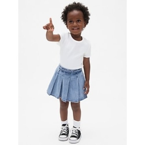 Baby & Toddler Pleated Denim Skort | Gap