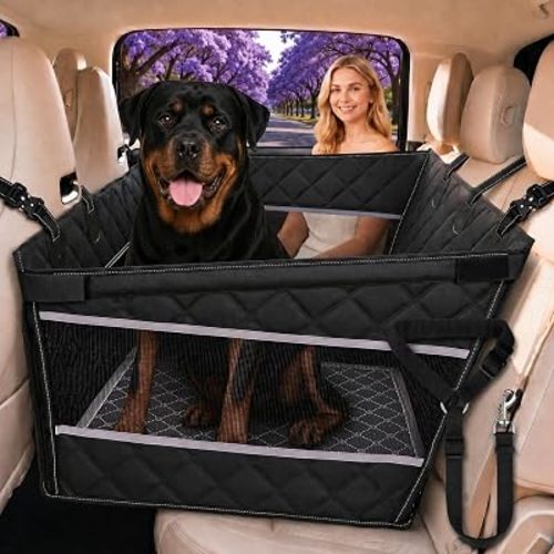 RYNVALE Large Medium Dog Car Seat, Half Back Seat Extender for Dogs