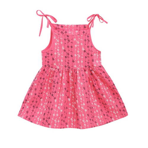 ibuvkizy Girls Summer Dresses Baby Princess Dress Toddler Kids Baby Girl Seaside Beach Dress Sling Skirt Floral Skirt Toddler Birthday Party Gown Kids Cute