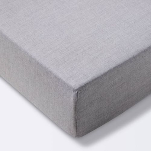 Fitted Crib Sheet Solid - Cloud Island™ Dark Gray