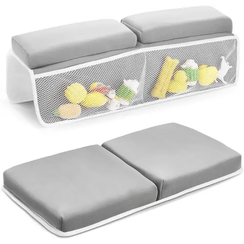 JOY ANAN Baby Bath Kneeler and Elbow Rest Pad Set, Bathtub Kneeling Pad for Toddler, Baby Accessories for Bath, Relieve Your Knees and Elbows