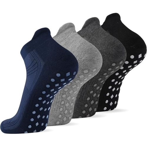 Non Slip Grip Socks for Men,Grippy Socks for Hospital Pilates