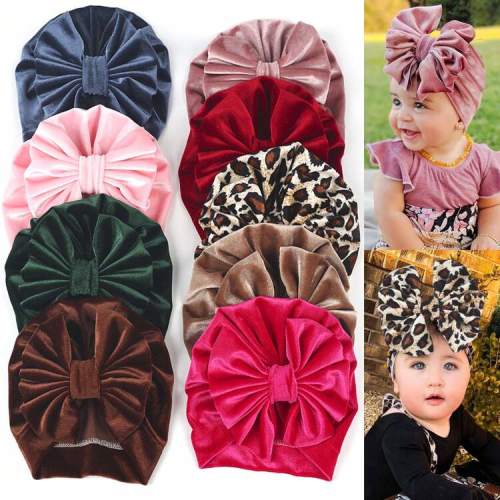 11PCS Velvet Baby Girls Big Bow Headband, Turban Knotted Hair Bands, Wide Velour Head Wrap For Newborn Infant Toddlers | SHEIN USA