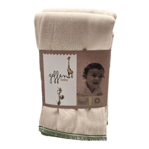 Geffen Baby Organic Cotton Cloth Diaper Prefolds - 6 Pack | Prefold Cloth Diapers | Reusable Diaper Inserts, 4x8x4 Medium (14x17) | Soft & Absorbent for Baby - Lush Meadow