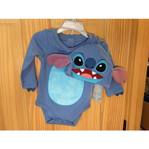 NWT Disney Store Stitch Baby Costume Bodysuit Hat Lilo and Stitch