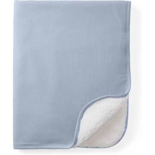 Little Sleepies Newborn Mini Blanket, Soft Viscose from Bamboo Baby Blanket for Boy & Girl Gifts, Baby Essentials, Light Fog Ribbed, 30 inches x 40 inches