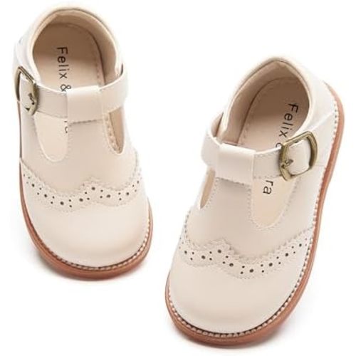 Felix & Flora Toddler Little Girl Mary Jane Dress Shoes - Ballet Flats for Girl Party School Shoes