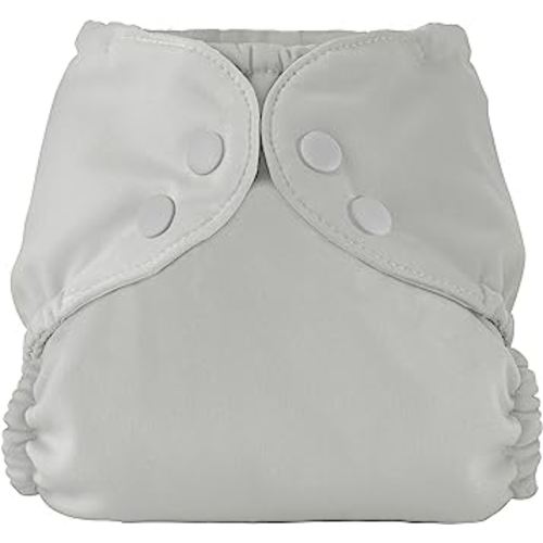 Esembly Cloth Diaper Cover - Reusable Swim Diaper, Waterproof, Breathable - Adjustable Outer Layer Over Absorbent Inner for Blowout Protection - Dove, Size 1 (7-17lbs)