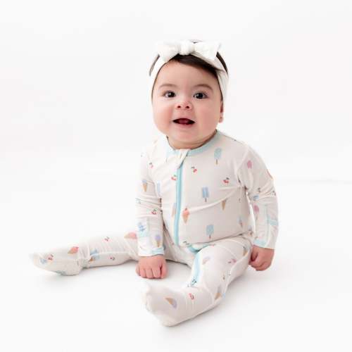 Ice Cream Zippered Footie