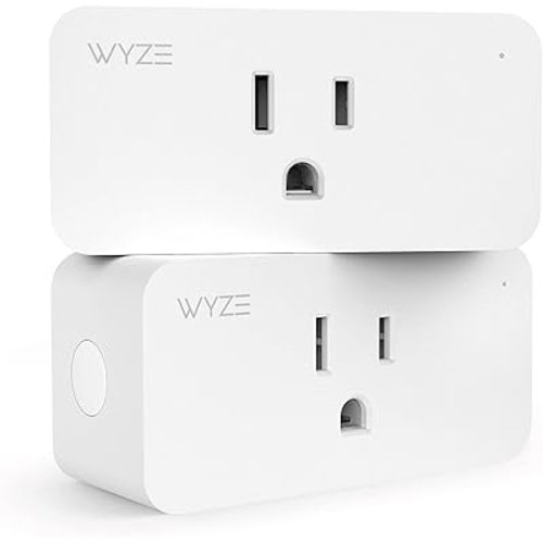 Wyze Plug, 2.4GHz WiFi Smart Plug, Works with Alexa, Google Assistant, IFTTT, No Hub Required, Two-Pack, White