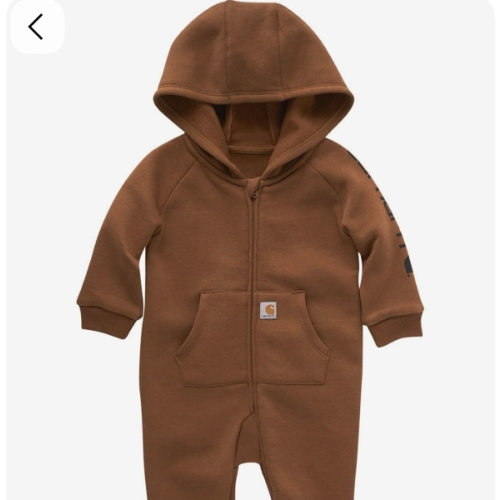 Carhartt Baby Boys' Fleece Zip Front Long-Sleeve Coveralls, 9M,Brown at Tractor Supply Co