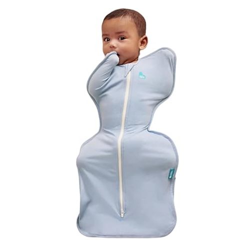 Love to Dream Swaddle, Baby Sleep Sack, Swaddle Up Self-Soothing Swaddles for Newborns, Get Longer Sleeps, Snug Fit Helps Calm Startle Reflex, Lite 0.2 Tog Sleep Sack, 13-19 lbs, Soft Blue