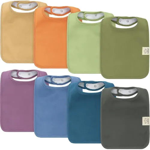 KeaBabies 8-Pack Organic Baby Bibs for Boys, Girls - Super Absorbent Cotton Drool Bibs for Baby Girl & Boy, Teething Toddler, Drooling Newborn, Ultra Soft & Machine Washable (Cruise)