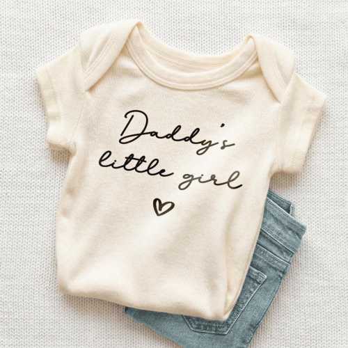 Daddy's Little Girl Onesie® - Minimalist Bodysuit - Father's Day Natural Baby Onesie®