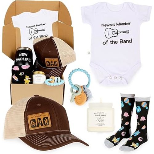 Soon-to-be Dads Gift, First Time Father’s Day Box, 6-Piece First-Time Dad Kit for Baby Shower & Gender Reveal, Unique Kit for Expecting Fathers, New Dad Gifts for Men