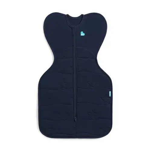 Love To Dream Quilted Stretch Cotton Swaddle Up 3.5 Tog Star Navy Size Medium | Baby Bunting AU