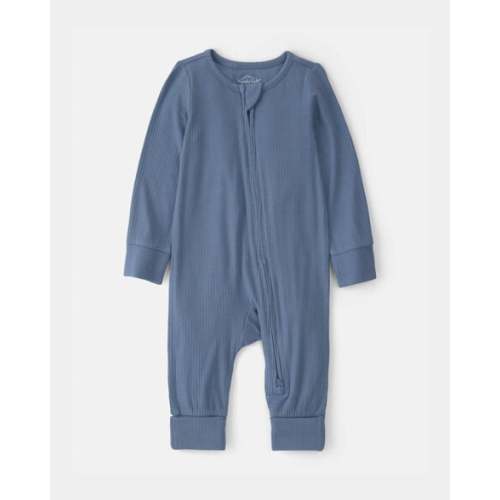 Baby Boy 2-Way Zip PurelySoft Sleep & Play Pajama - Blue | Carter's