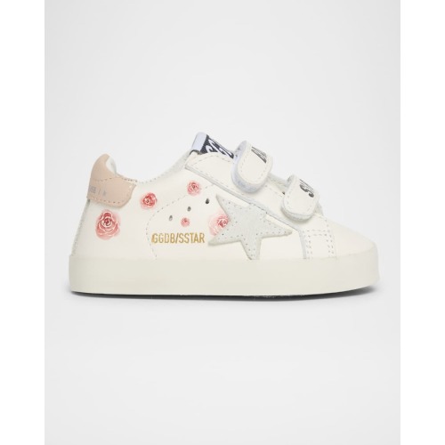 Girl's Baby School Nappa Leather & Suede Sneakers, Baby